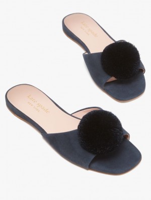 Kate Spade Amour Pom Slide Blue | 1037245-PC