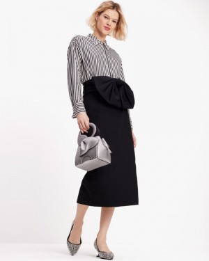 Kate Spade Bow Pencil Skirt Black | 9725843-RV