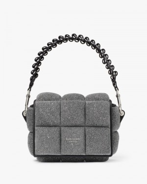 Kate Spade Boxxy Metallic Crossbody Silver | 7413028-JL