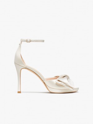Kate Spade Bridal Bow Sandals White | 4613027-VF