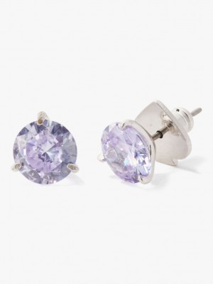 Kate Spade Brilliant Statements Tri-prong Studs Light Amethyst | 7346125-QB