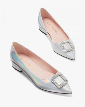 Kate Spade Buckle Up Flats Iridescent | 2418637-XN