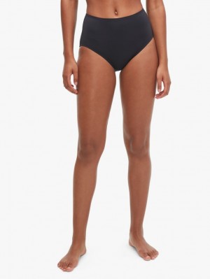 Kate Spade Cabana High-waist Bikini Bottom Black | 5178429-QD