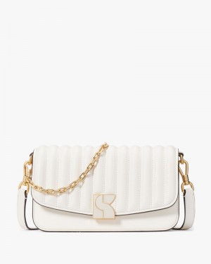 Kate Spade Dakota Trapunto Medium Convertible Shoulder Bag Cream | 2405891-CO