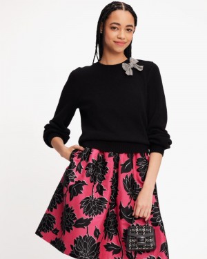 Kate Spade Embellished Bow Sweater Black | 1478509-WI