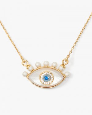 Kate Spade Evil Eye Pendant Cream Multicolor | 2705948-BS