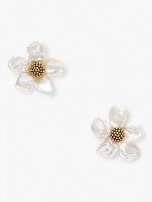 Kate Spade Floral Frenzy Studs Cream / Gold | 3287915-GM