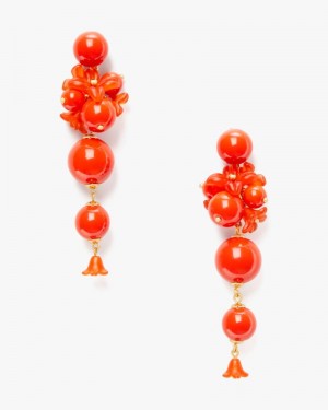 Kate Spade Freshly Picked Statement Earrings Red Multicolor | 7216840-FN