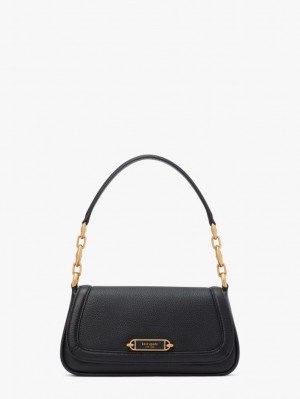 Kate Spade Gramercy Small Flap Shoulder Bag Black | 7523649-HP