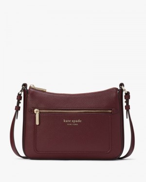 Kate Spade Hudson Medium Crossbody Dark Brown | 8765124-EA
