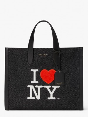 Kate Spade I Love NY X Kate Spade New York Manhattan Large Tote Black Multicolor | 6523148-WN
