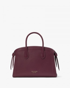 Kate Spade Knott Medium Zip-top Satchel Deep Pink | 6457389-CN