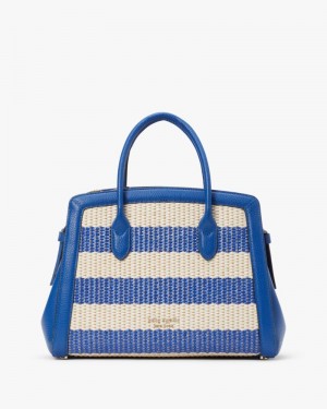 Kate Spade Knott Striped Medium Satchel Blue Multicolor | 6130257-LQ