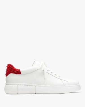 Kate Spade Lift Sneakers Tru Wht/Perf Chry | 0932874-DR