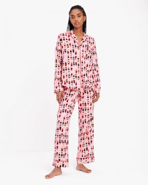 Kate Spade Long PJ Set Bubbly | 5867039-EC