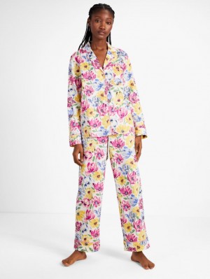 Kate Spade Long PJ Set Painted Tulips | 6859407-RI