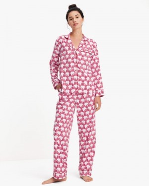 Kate Spade Long PJ Set Stripes | 1497523-BK