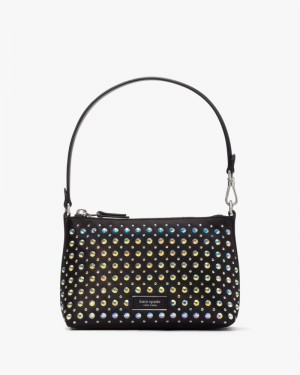 Kate Spade Lulu Crystal Embellished East West Pochette Black | 7490532-KU
