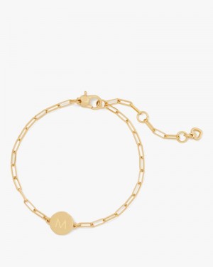 Kate Spade M Initial Chain Bracelet Gold | 6302597-YV