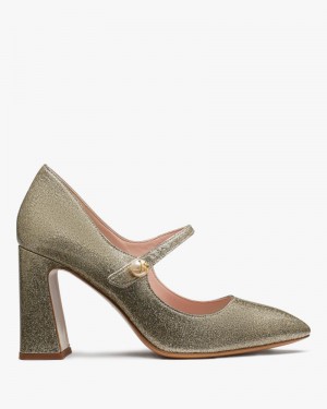 Kate Spade Maren Pearl Pumps Silver Gold | 1395648-CG