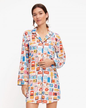Kate Spade Match Boxes Sleepshirt Match Boxes Print | 8915734-IF