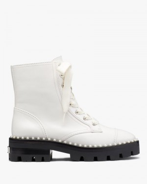 Kate Spade Merritt Pearl Lug Booties Cream | 4856309-ZE