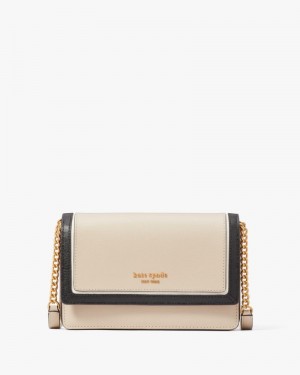 Kate Spade Morgan Colorblocked Flap Chain Wallet Black Multicolor | 5897210-IM