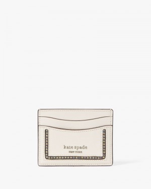 Kate Spade Morgan Crystal Inlay Cardholder Parchment | 9542073-LX