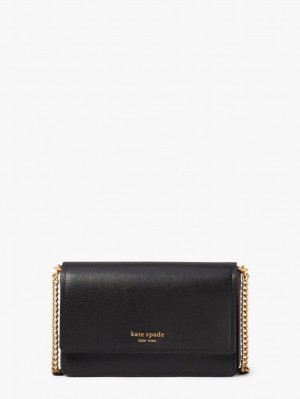 Kate Spade Morgan Flap Chain Wallet Black | 2486590-DC