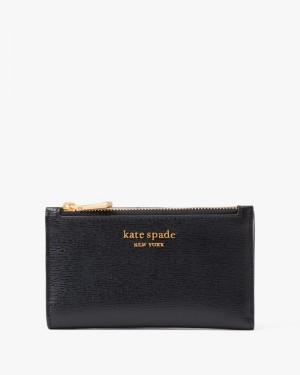 Kate Spade Morgan Small Slim Bifold Wallet Black | 4725301-AB