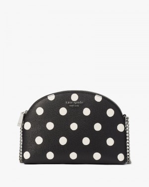 Kate Spade Morgan Sunshine Dot Double-zip Dome Crossbody Black Multicolor | 1640598-FC