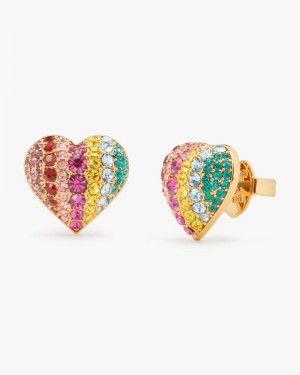 Kate Spade On The Dot Heart Studs Multicolor | 1645872-CX