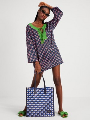 Kate Spade Patio Tile Cover-up Tunic Pink Multicolor | 0796453-QJ