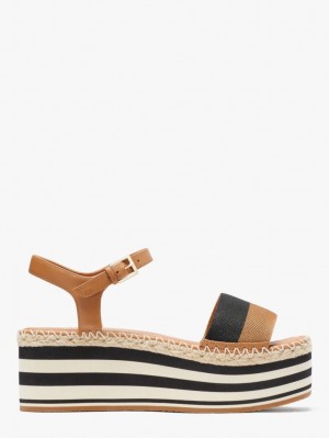 Kate Spade Picnic Platform Sandals Bungalow / Blk | 5019824-XI