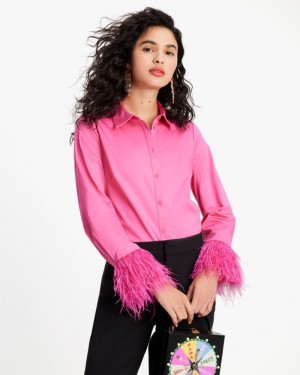 Kate Spade Plumage Shirt Vivid Snapdragon | 6872315-NA
