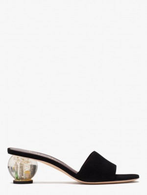 Kate Spade Polished Slide Sandals Black | 3981406-RP