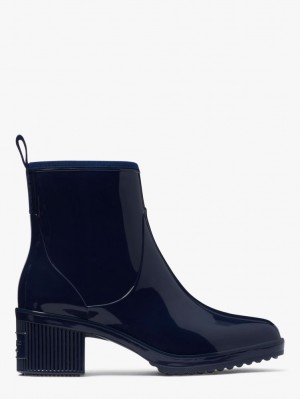 Kate Spade Puddle Rain Booties Blue | 7028965-EY