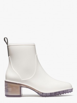 Kate Spade Puddle Rain Booties Parchment/Crystal | 8295430-KF