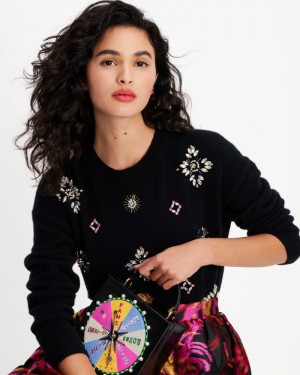 Kate Spade Rhinestone Embellished Sweater Black | 3675982-GF