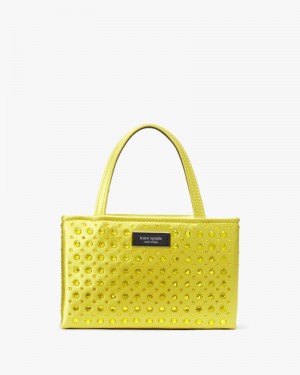 Kate Spade Sam Icon Crystal Embellished Mini Tote Green | 4617032-RW