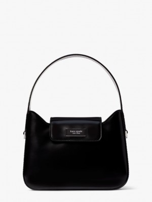Kate Spade Sam Icon Leather Mini Hobo Bag Black | 0395764-LJ