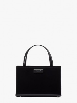 Kate Spade Sam Icon Leather Mini Tote Black | 3289451-AV
