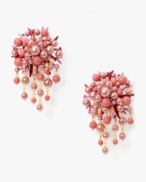 Kate Spade Sea Siren Statement Earrings Pink Multicolor | 9510463-EA