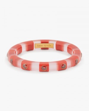 Kate Spade Seeing Stripes Thin Bangle Pink Multicolor | 7459023-FM