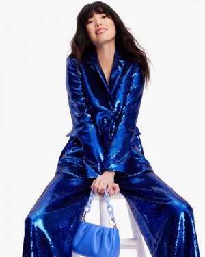 Kate Spade Sequin Blazer Blue | 3297641-EI