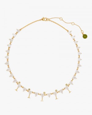Kate Spade Shaken Or Stirred Tennis Necklace Gold | 1028935-VQ