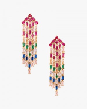 Kate Spade Showtime Fringe Statement Earrings Multicolor | 2850917-VW