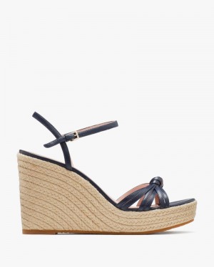 Kate Spade Tessa Espadrille Wedges Blue | 3024795-AN