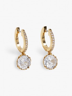 Kate Spade That Sparkle Pave Mini Hoops Gold | 6420891-FC