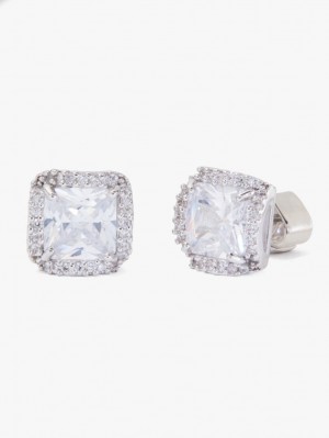 Kate Spade That Sparkle Princess Cut Large Studs Silver | 7109648-NC